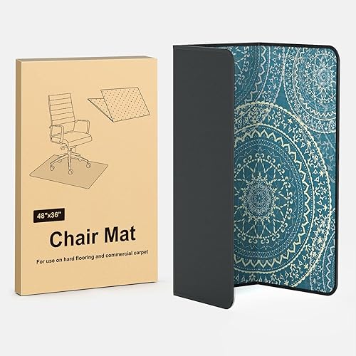 Miniatura 3 de Placoot Tapete resistente para silla de oficina para alfombras y suelos de madera dura, 48 x 36 pulgadas, peso de 3.5 libras, tapete de piso de alta