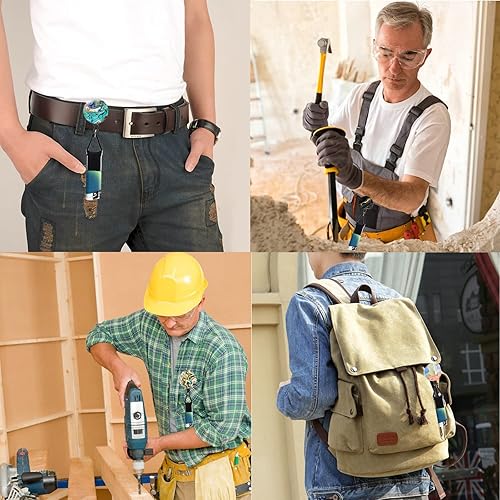 Miniatura 4 de LONNAONE Soporte retráctil para encendedor con clip para cinturón, clip decorativo para encendedores, extensión de retracción de 24 pulgadas