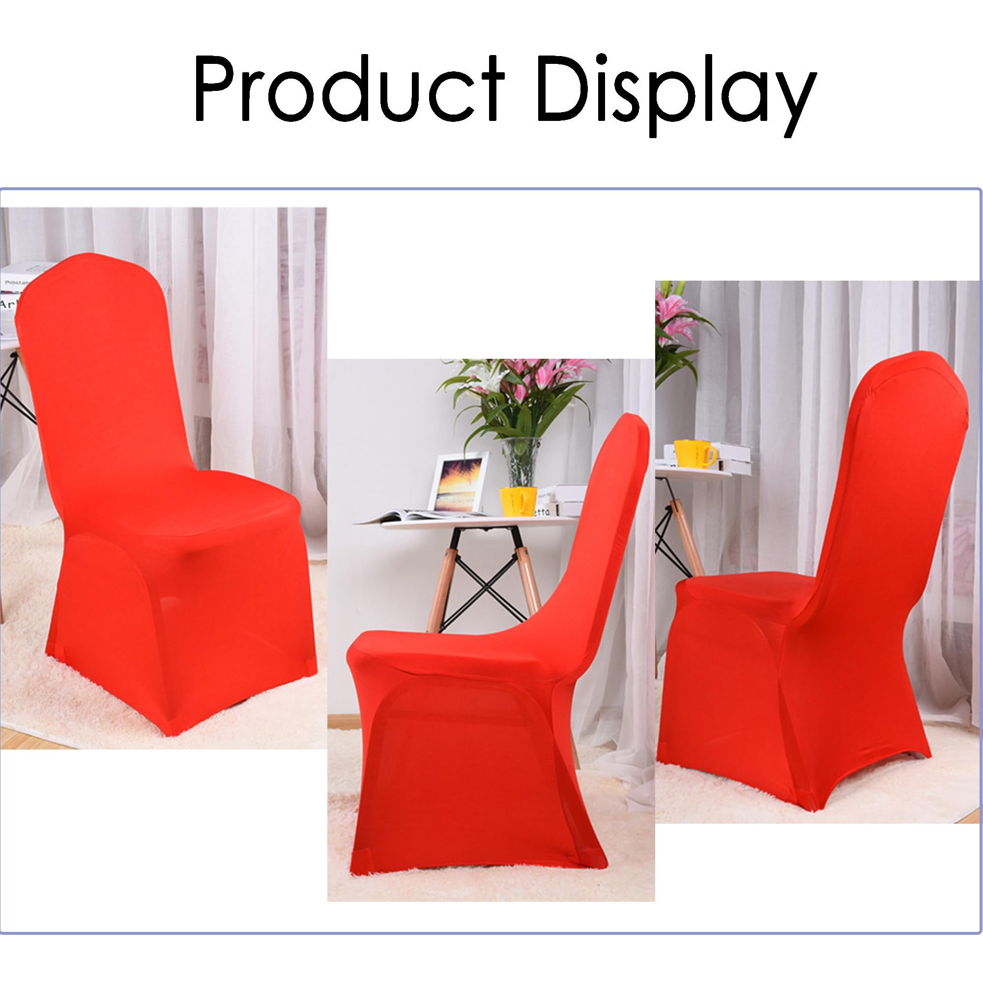 Lot de 20 housses de chaise extensibles pour salle à manger, décoration de mariage, hôtel, conférence, événement, blanc
