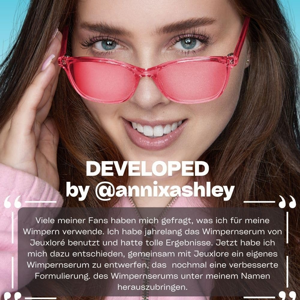 Annixashley Lash Wimpernserum für Premium Wimpernserum für Längere & Dichtere Wimpern – Wachstumsfördernde Formel mit Biotin und Peptiden – Sichtbare Ergebnisse in 6-8 Wochen