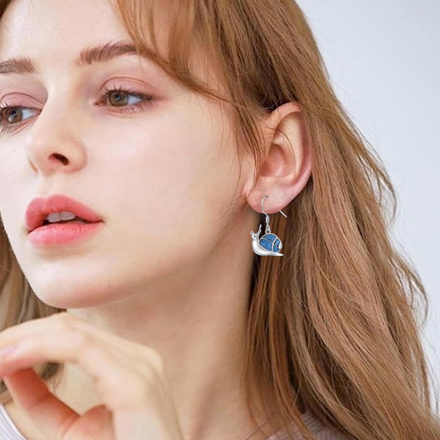 Alphm 925 Sterling Silver Ocean Earrings for Women Handmade Turquoise Chips Sea Animal Dangle Drop Earrings Ocean Theme Jewelry for Daughter Sister