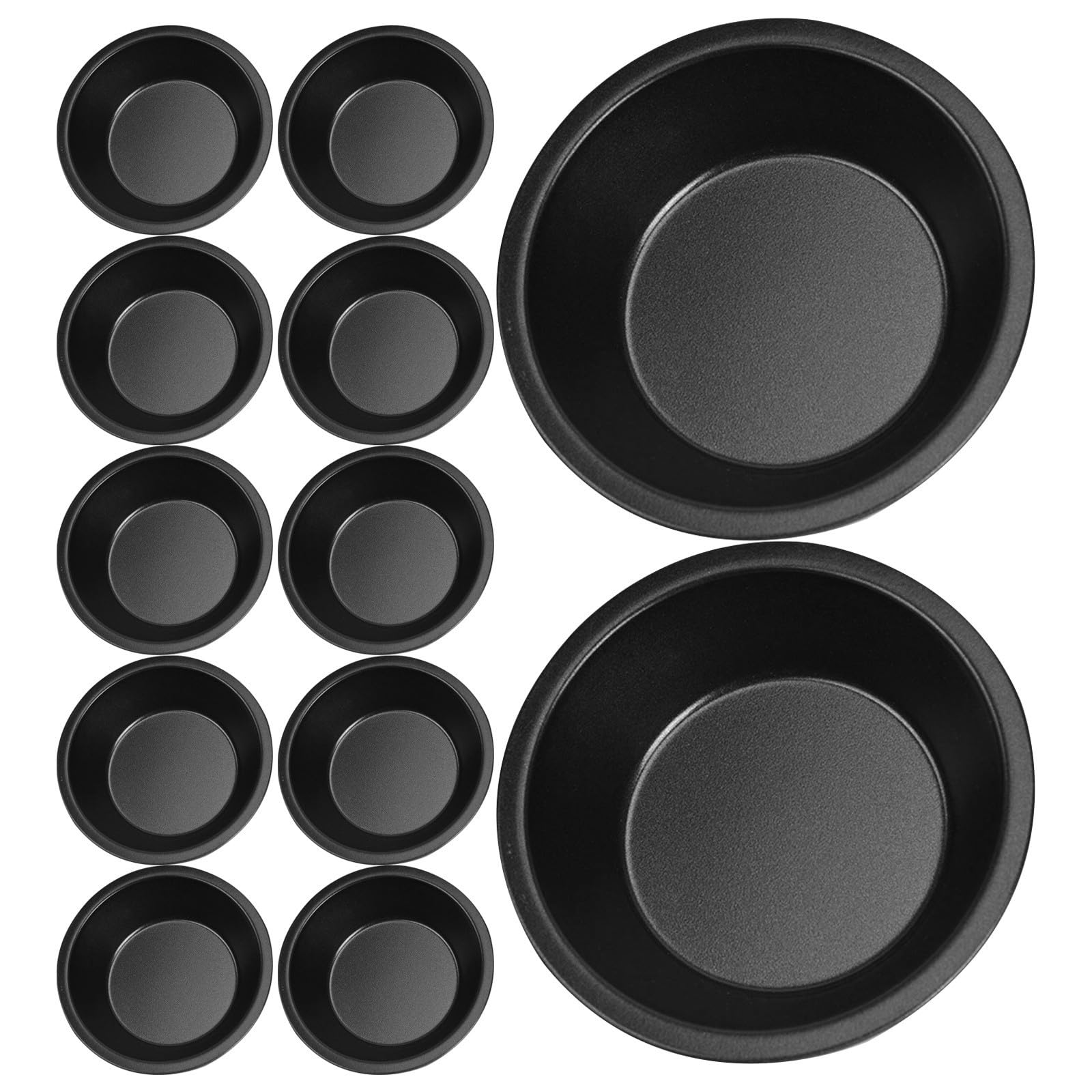 Uonlytech 12 Piezas Molde Redondo Pequeño para Hornear de 5 Pulgadas