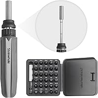 Vista 1 de 32 in 1 Ratchet Screwdriver Set with Push-Eject Extension Rod, 48-Tooth Gear Ratchet, Antislip Soft Handle, Magnetic Bit Holder, 30pcs S2 Steel