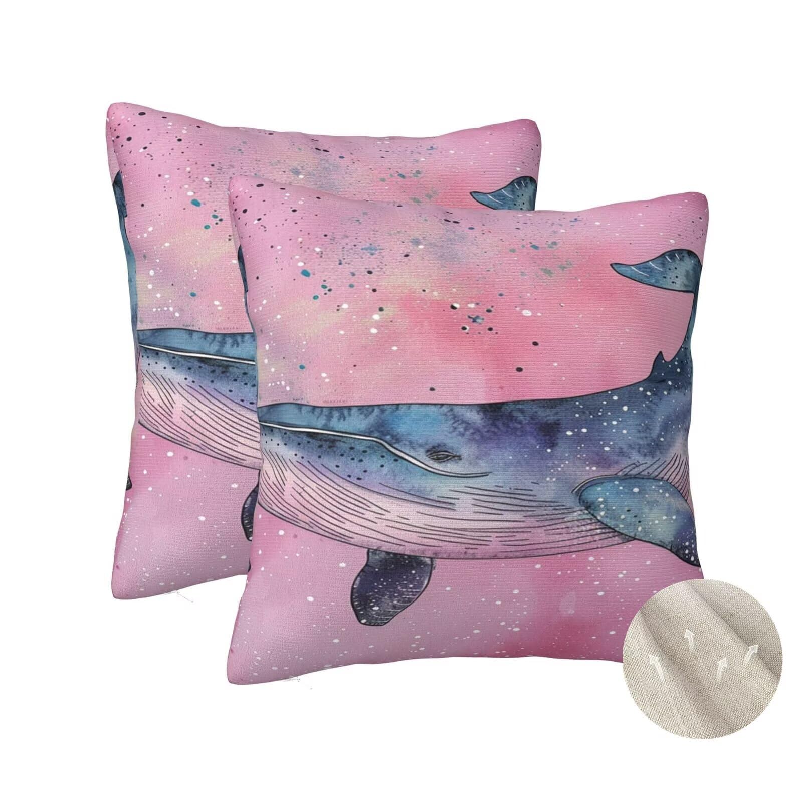 Housse coussin 60x60 cm rose lot de 2 pour renover vos vieux coussins de canapé facilement