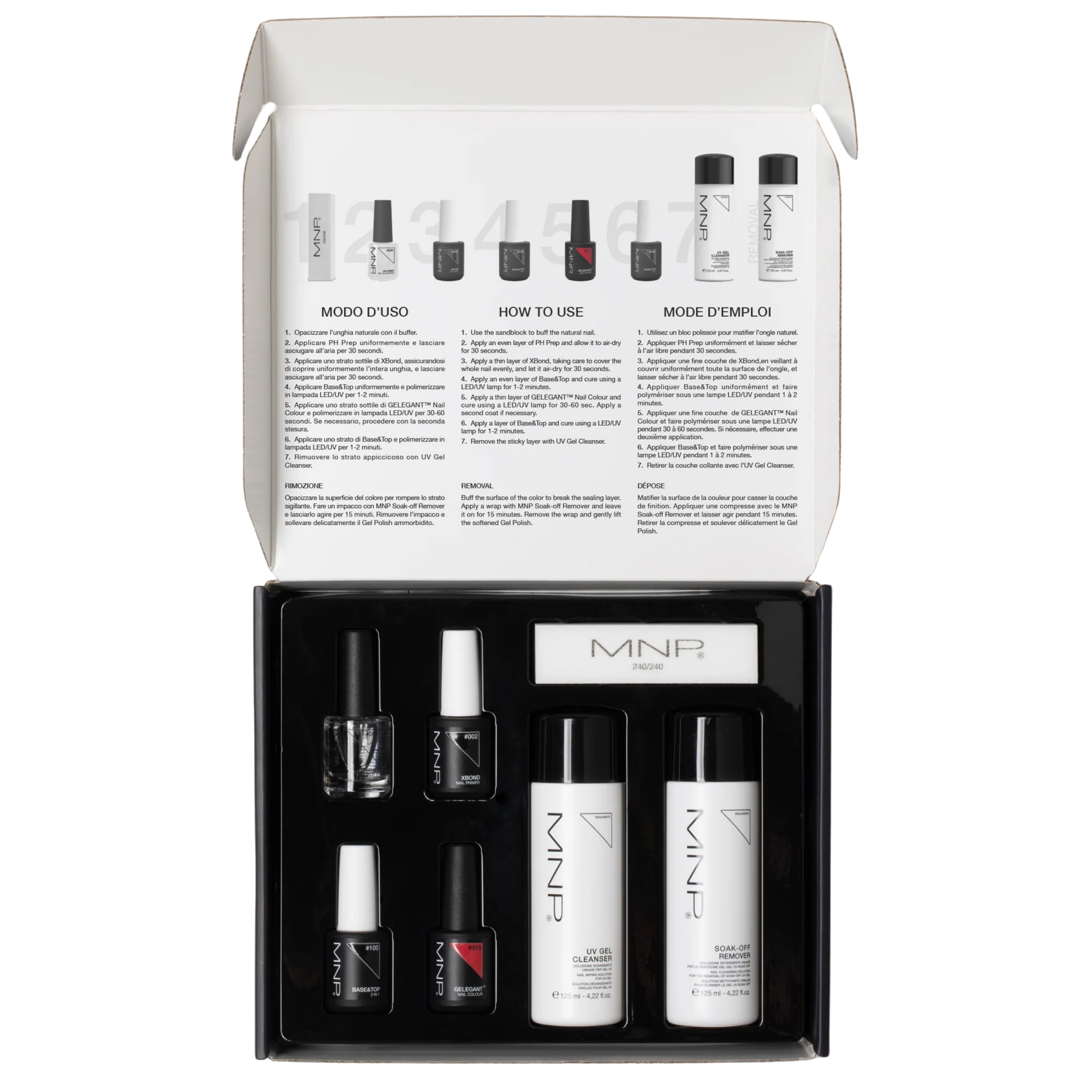 GELEGANT™ Starter Kit Gel Polish Professionale 515 Pure Red - MESAUDA KIT GEL POLISH SEMIPERMANENTE UNGHIE 7 PZ