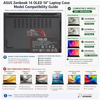 Batianda クリエイティブケース ASUS Zenbook 14 OLED 2024 2025、旅行飛行機用