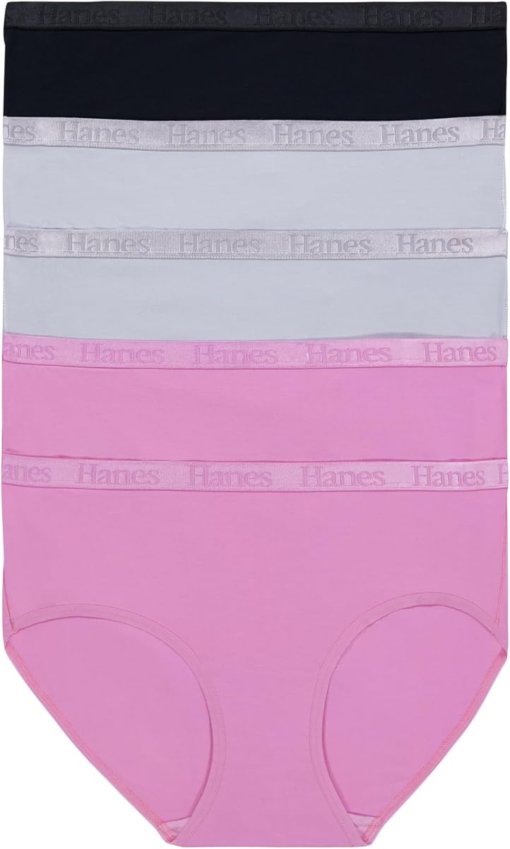 Hanes Women's Originals SuperSoft Hipster Underwear, 5-Pack, Viscose from Bamboo Panties