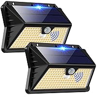 Luce Solare LED Esterno, Faretto LED da Esterno con Sensore di Movimento 185 LED 3