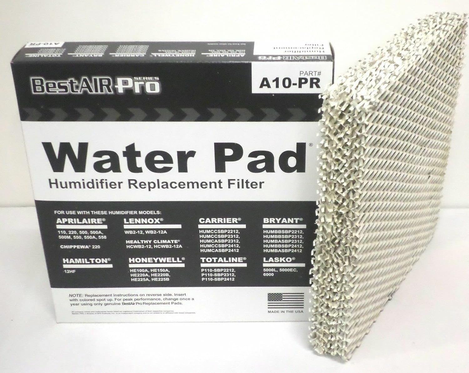 YHNNH Furnace Humidifier Water Panel Filter A10 (CA10) - 10"×9-1/2"×1-1/2" Coated DIY Replacement Pad