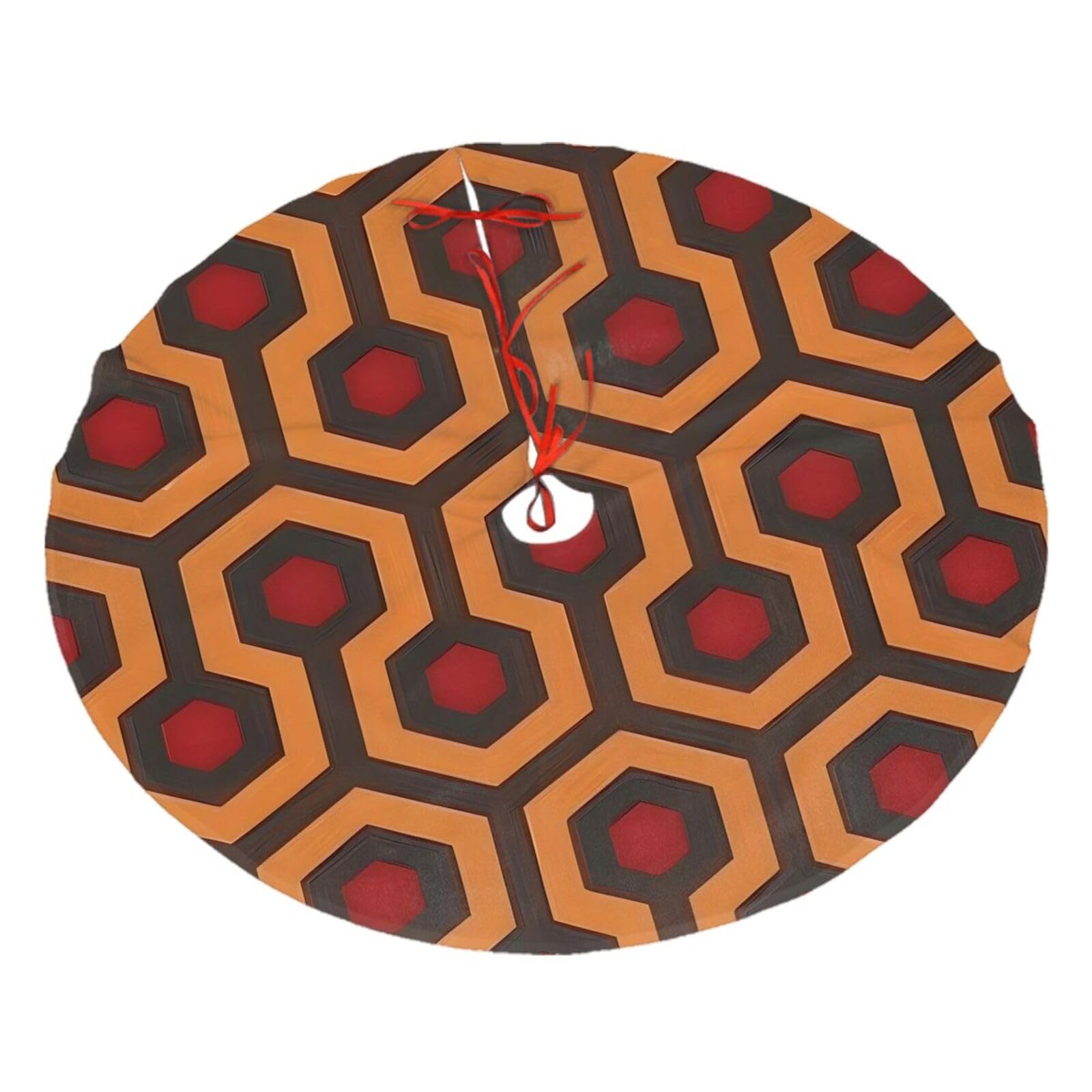 Shining Overlook Printed Christmas Tree Skirt Christmas Plush Tree Skirt 48 inches (About 112.2 cm) Christmas