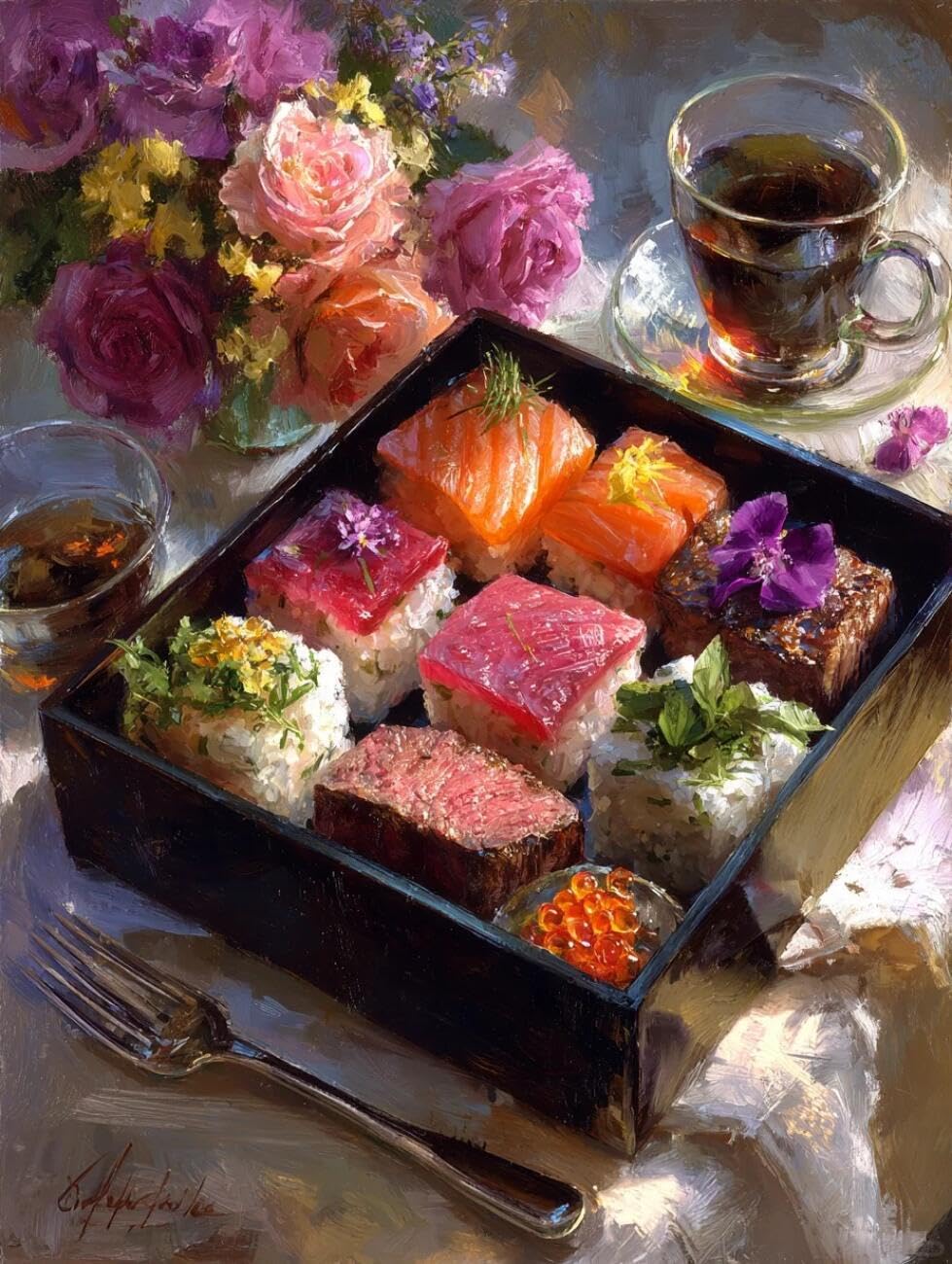 Rqwybcaxn Stamped Beaded Cross Stitch Kits Delicious Food 40x50cm