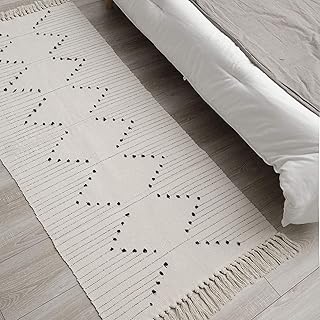 hi-home Area Rugs for Bedroom, Cotton Woven S...,