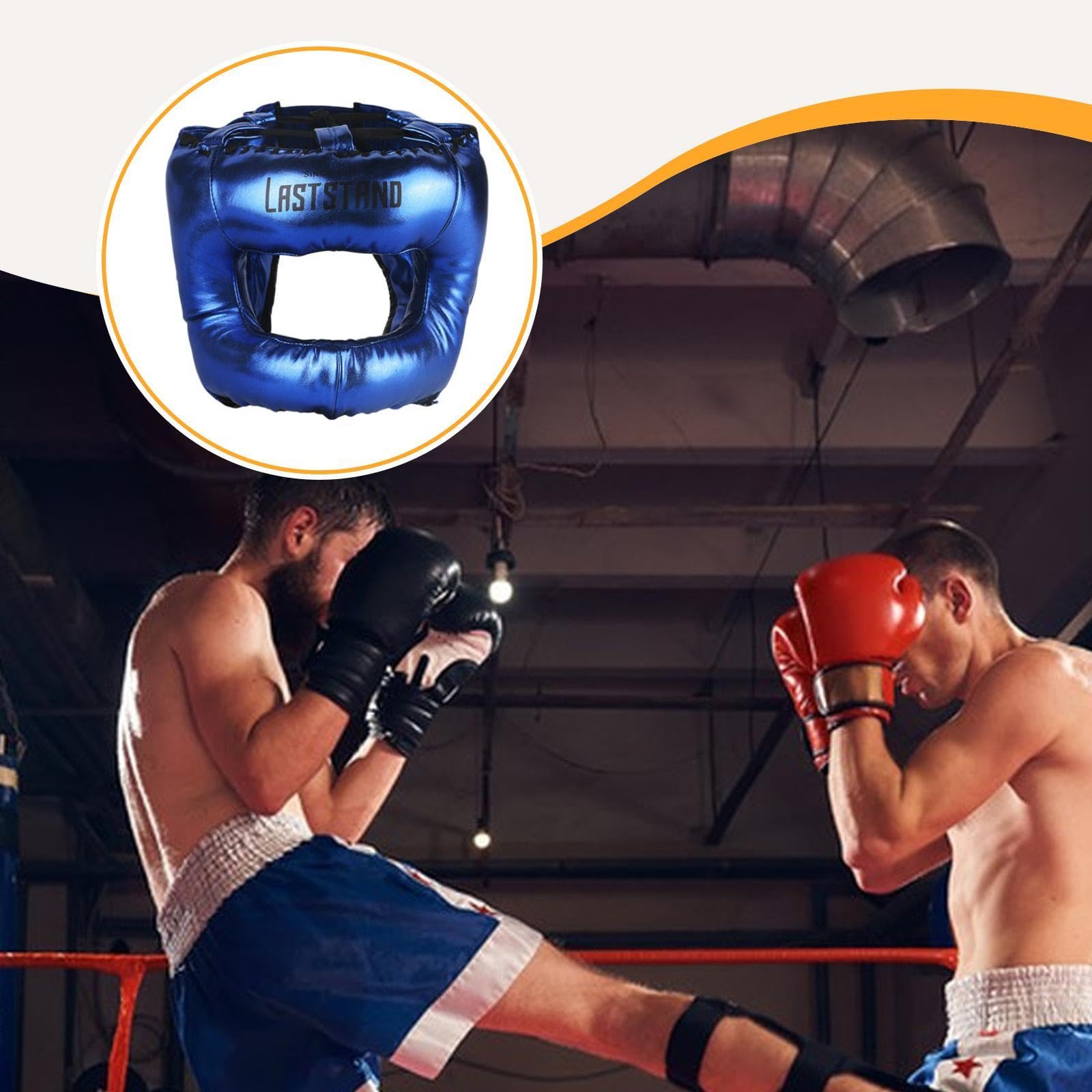 Kickboxing Casco da Gruppo MMA Antiurto Regolabile in Pelle PU Copertura Integrale per Difesa Testa Adatto a Sport da Combattimento E Pratica
