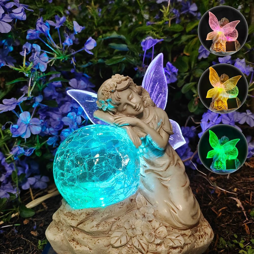 PRETMANNS Statua Da Giardino Solare Con Coniglietti In Carriola – Decorazione Esterna Con LED – Regalo Per La Mamma