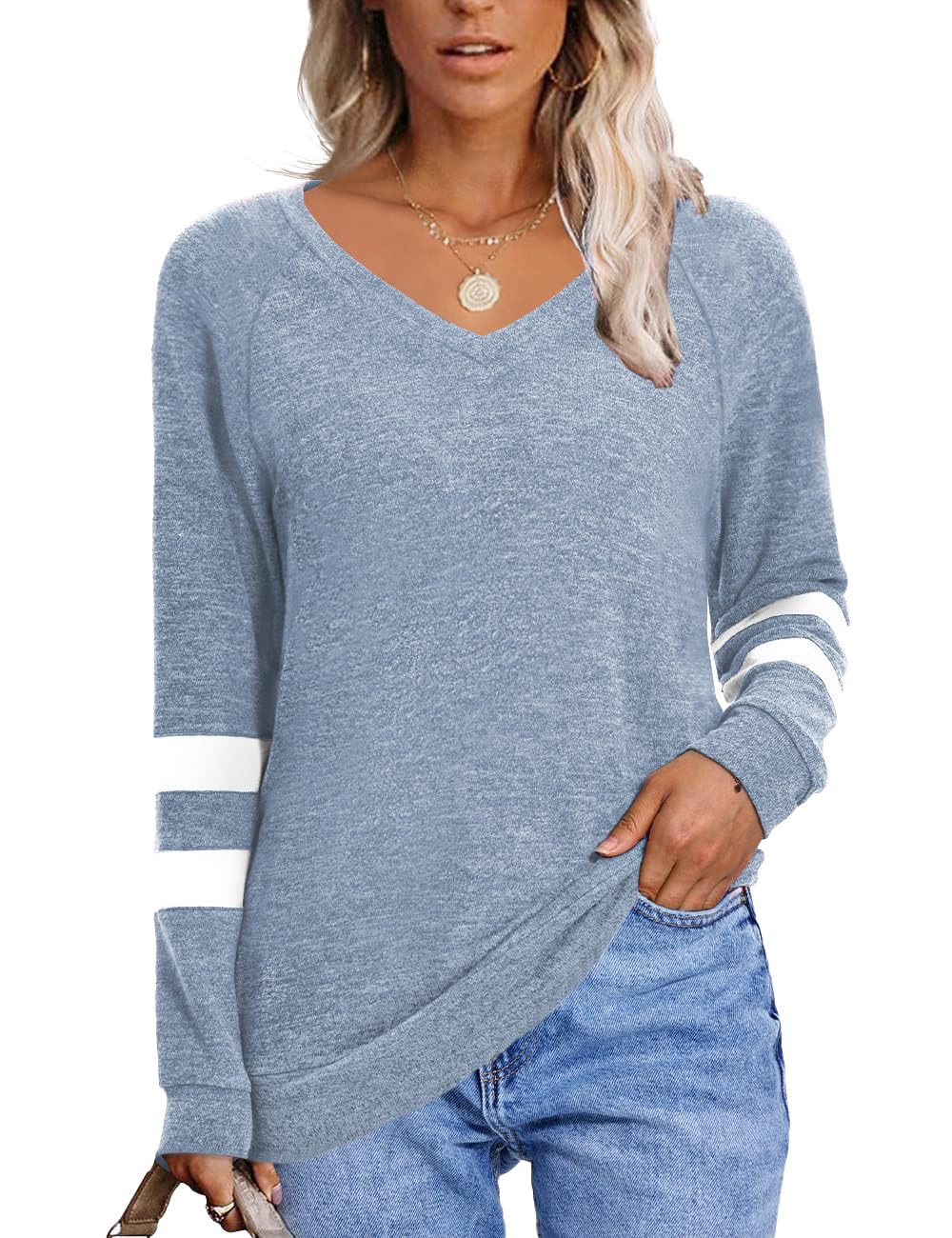 Blusas femininas casuais de manga comprida com capuz e manga comprida, camisetas folgadas, roupas modernas, moletons