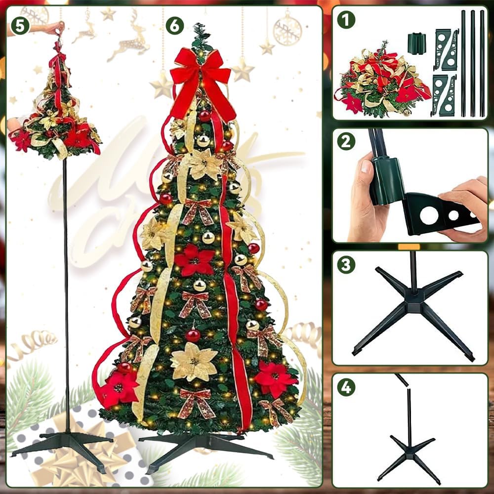 Sapin Pop-up Artificiel à LED 42cm | Installation Facile & Ambiance Festive - Image secondaire