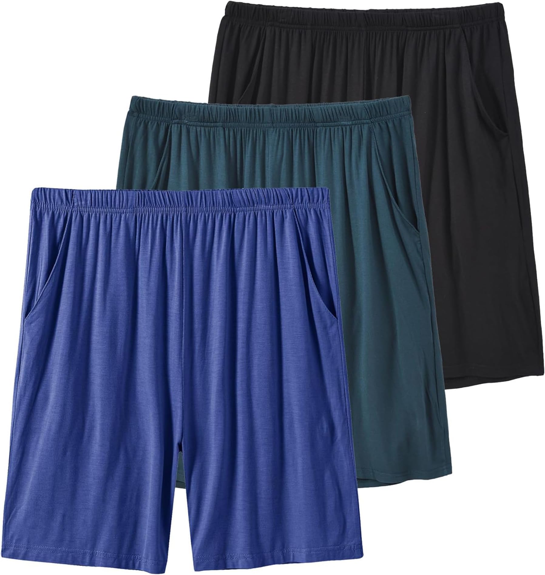 Men's Pyjama Shorts Bottoms Ultra Soft Modal Lounge Wear Shorts with Pockets