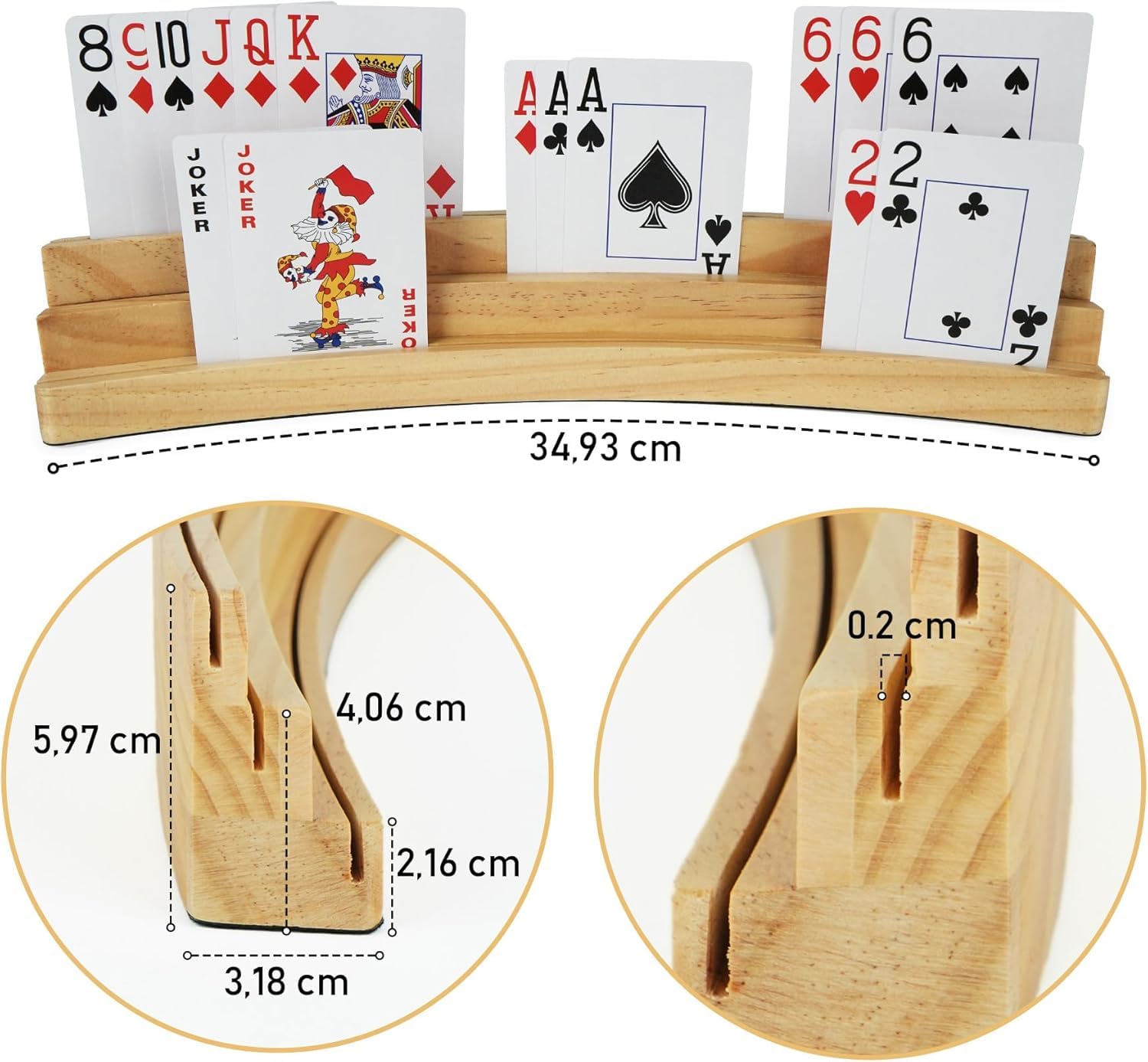 LotFancy Lot de 2 porte-cartes en bois pour enfants - 3 niveaux - Pour personnes âgées