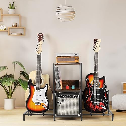Miniatura 26 de Bikoney Soporte de guitarra de 7 soportes para acústico, eléctrico, bajo, estante de guitarra ajustable, accesorios de regalo para hombres