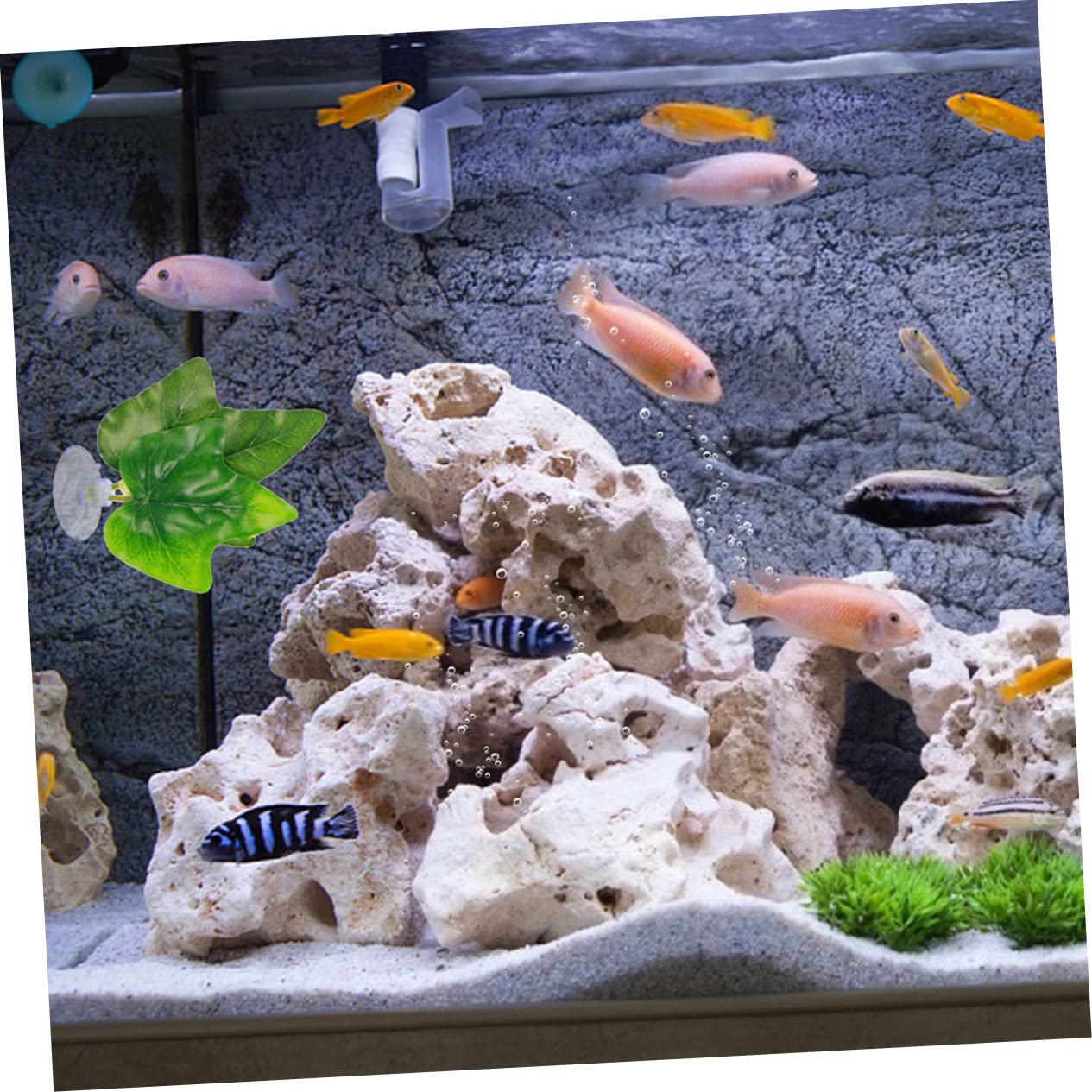 3 set Decorazione Con Foglie Finte Piante Finte Ornamenti Per Acquari Foglie Artificiali Per Acquari Decorazioni Con Viticci Foglie Acquatiche Finte Piante 10 pezzi*3