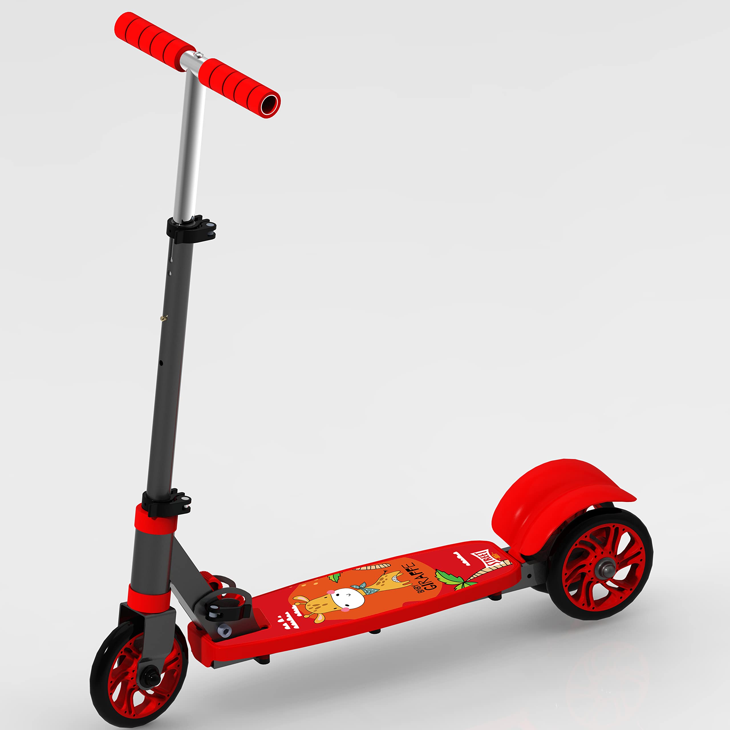 Motherhood Kick Scooter 3 PVC Wheels Kick Scooter 100% Stable Balance Foldable & Height Adjustable Handle Skating Scooter with Brake Kids Push Scooter Skate Cycle Tricycle Scooter Capacity-80kg Red (B0BMKQ2RFP) Amazon Price History, Amazon Price Tracker
