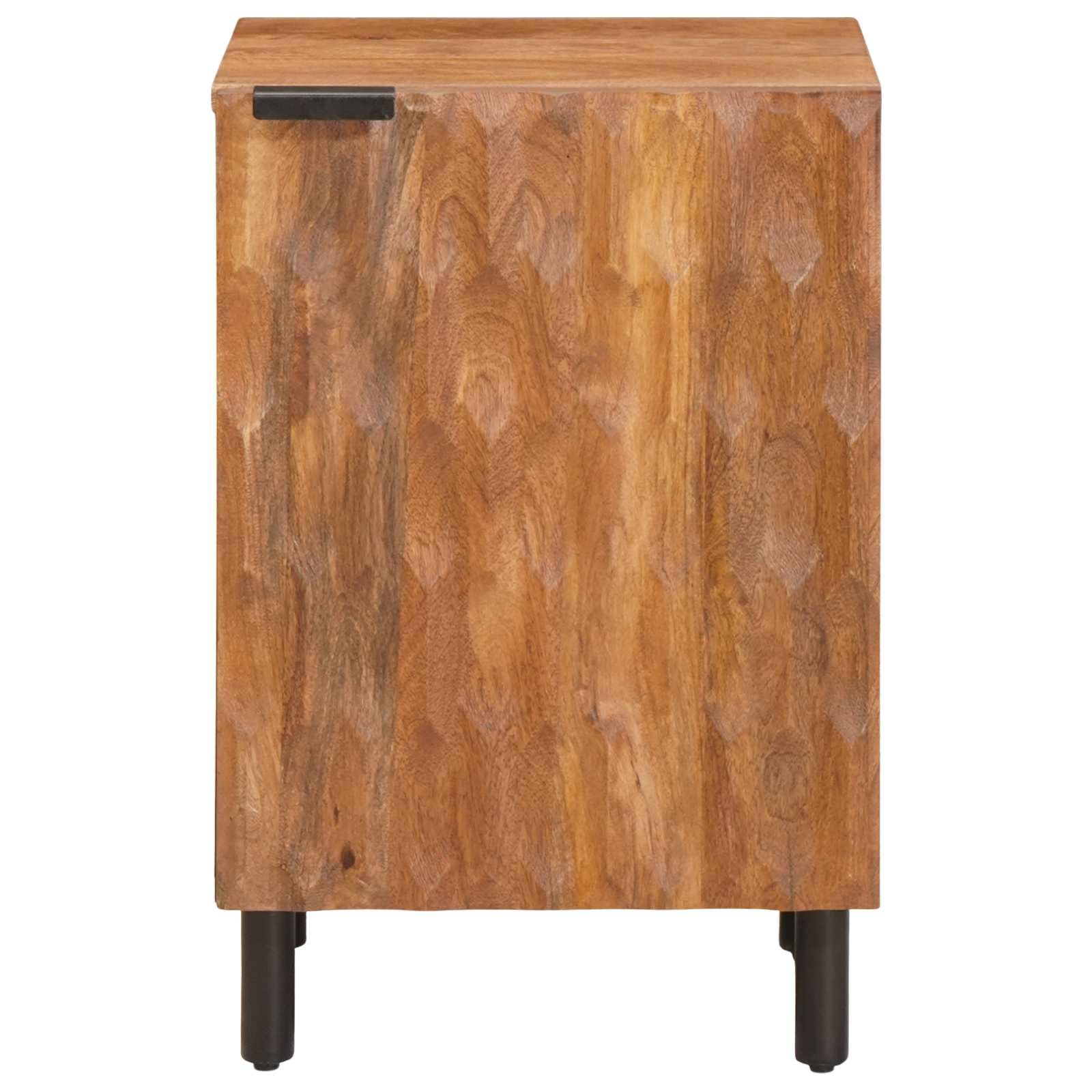Badezimmerschrank Braun Massivholz Mango 38 x 33 x 58 cm mit Tür und Regal platzsparend für Badezimmer Aufbewahrung Stauraum Möbelset Gäste WC