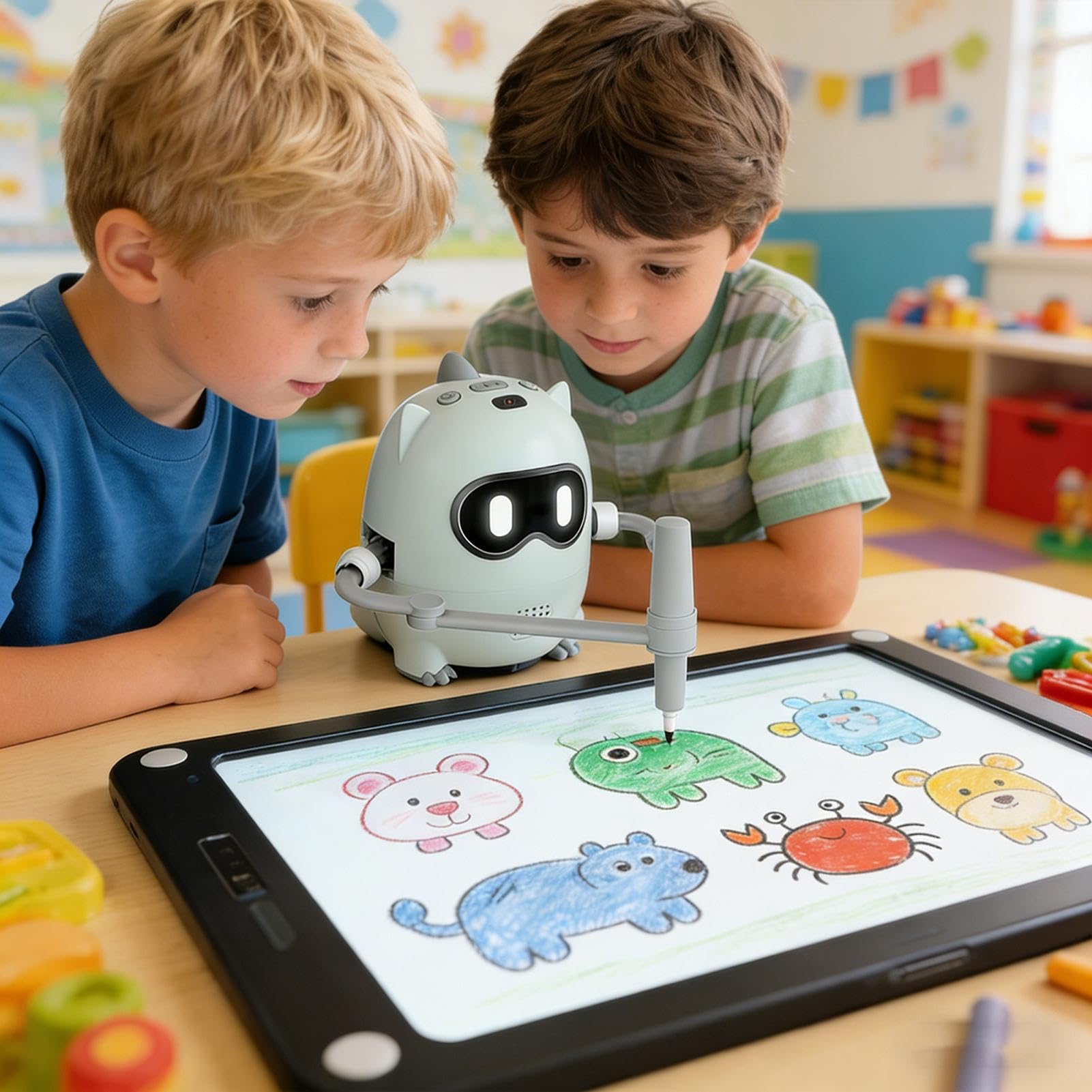Projektor Do Rysowania Dla Dzieci Interaktywna Edukacyjna Zabawka Z Głosem | Robot Rysujący Na Święto Dziękczynienia Do Klasy Przedszkola Domu Parku Dla Czasu Rodzinnego