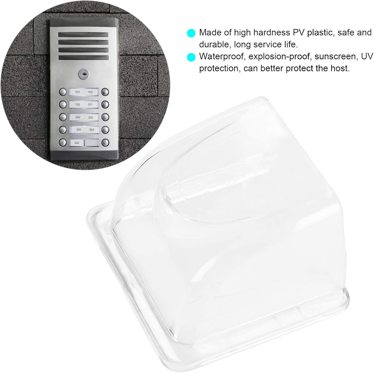 Plastic Rain Cover, MAGT Doorbell Plastic Rainproof Rain Cover for Door