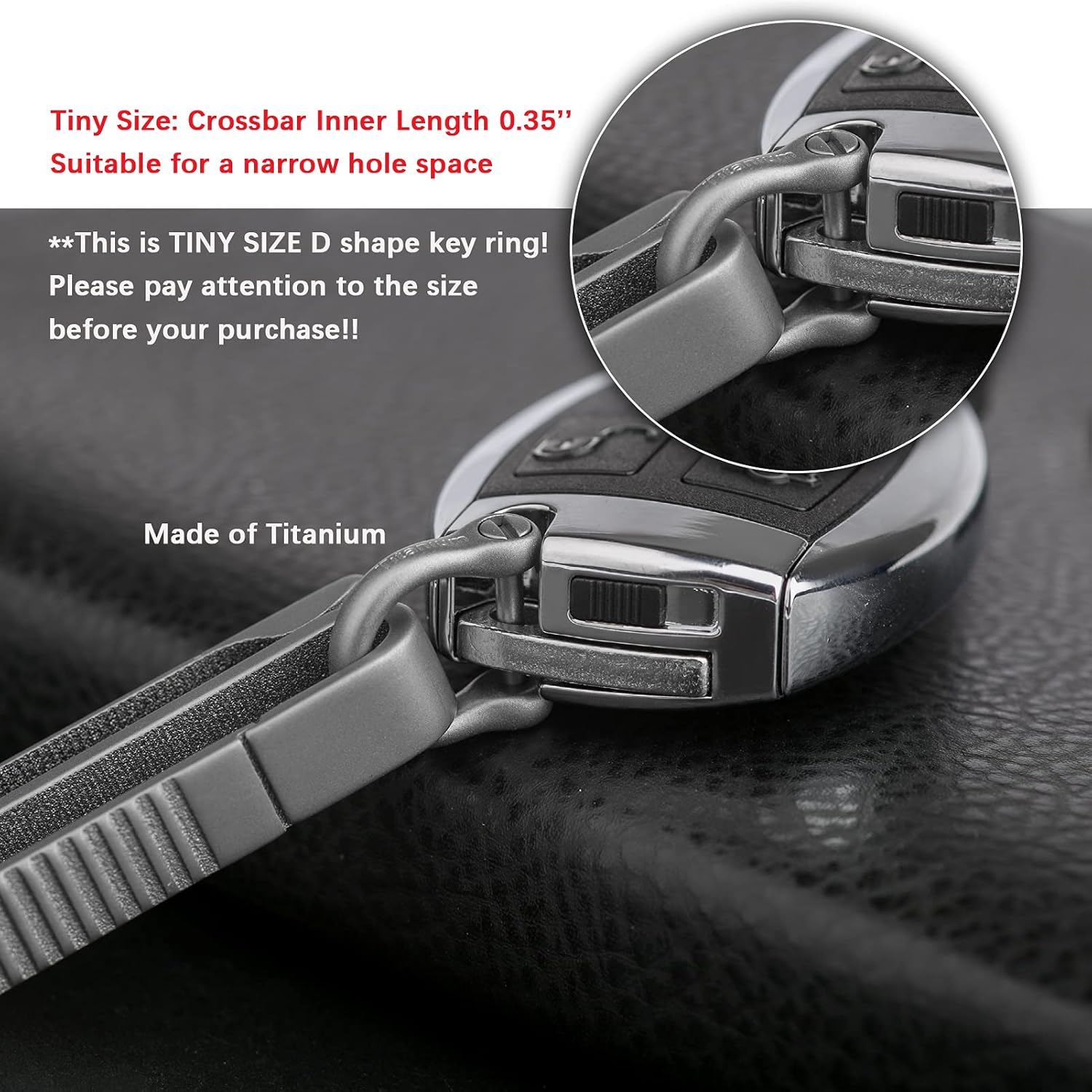 TISUR Titanium D-Rings with Screw Shackle+Titanium Emergency Whistle