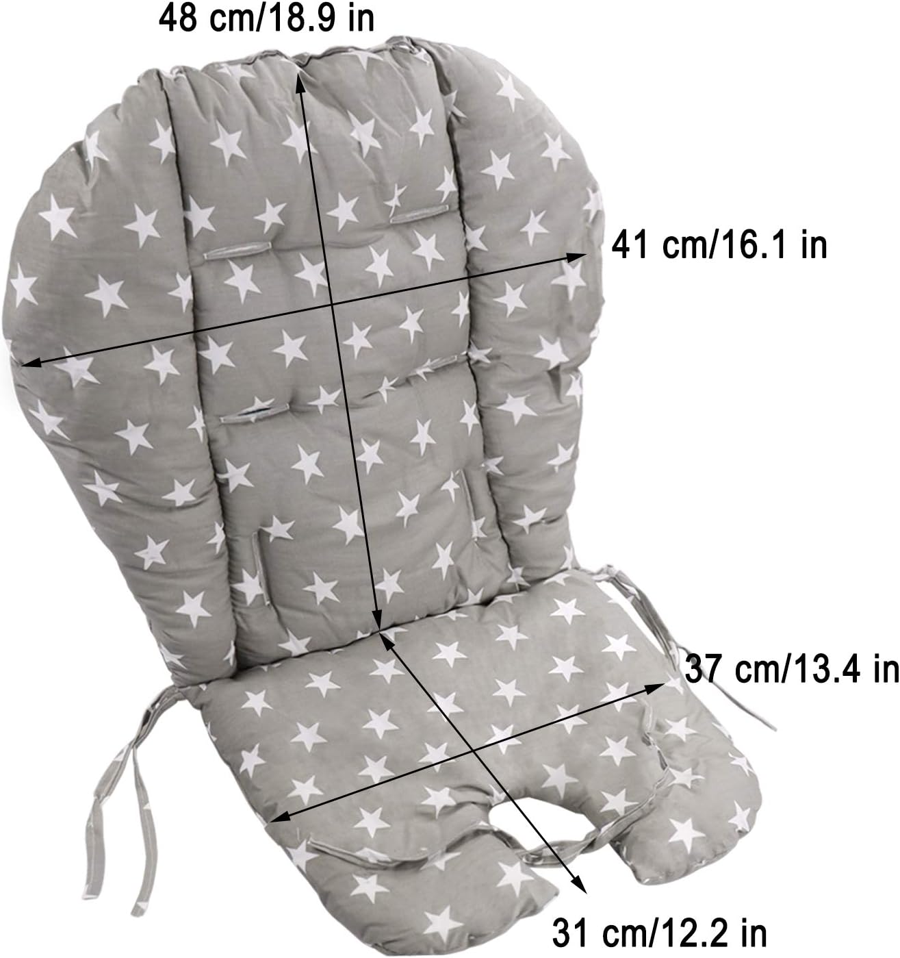 Tuciyke High Chair Cushion,High Chair Pad,Baby High Chair Seat Cushion Liner Mat Padding Cover Protection Pad for Baby Dining Chair(Gray Star)