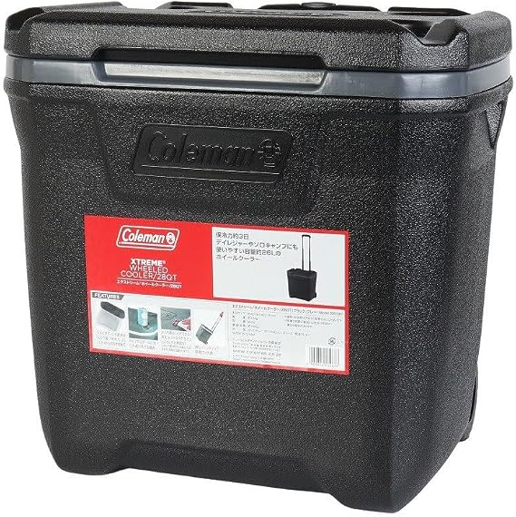 Coleman 28QTBK 2251267 Cooler Box, Wheel Cooler Black/FF