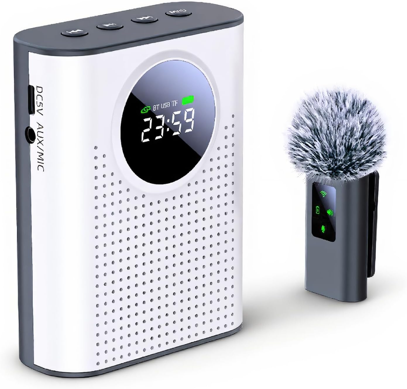 VBESTLIFE Rechargeable Voice Amplifier with Magnetic Lavalier Microphone for Classroom, Portable Speaker PA System for Teachers, Elderly, Tour Guide