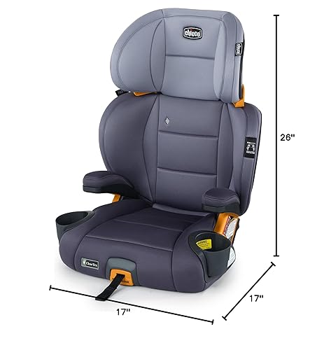 Vista 46 de Chicco KidFit ClearTex Plus 2 en 1 Asiento elevador de posicionamiento de cinturón, asiento elevador sin respaldo y respaldo alto, para niños de 4