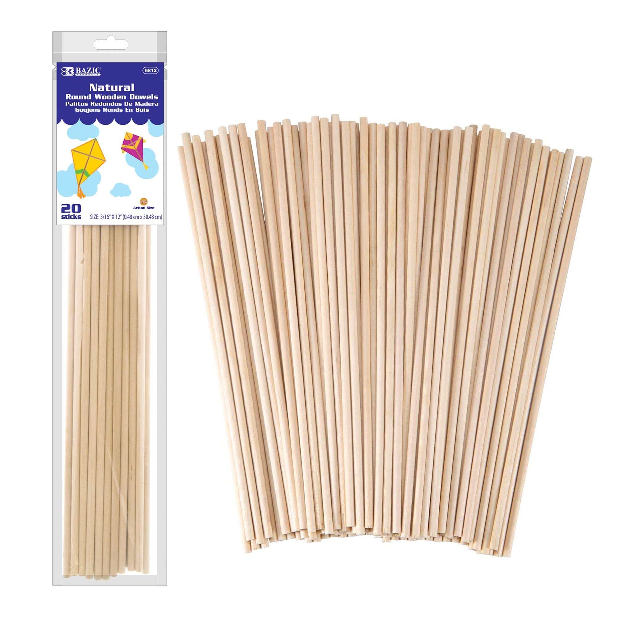 Tiges en bois naturel pour fabriquer des décorations et supports de gâteaux