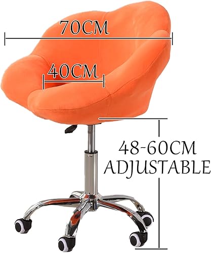 Miniatura 3 de Silla giratoria para habitación, sillas de escritorio de terciopelo, silla de oficina en casa, ajustable, giratoria, cómoda, sin brazos, silla