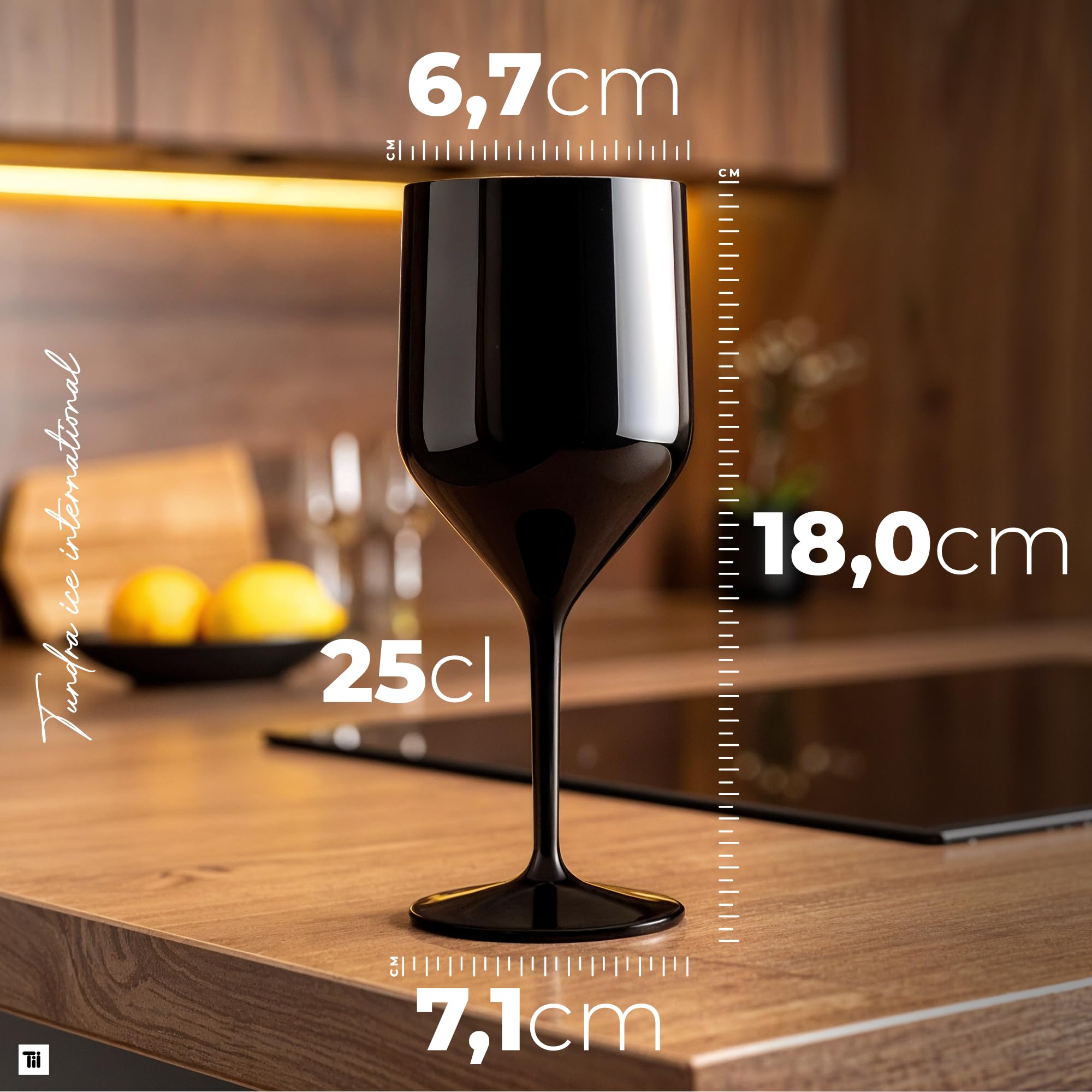 WUITOKI Calici in plastica, set da 6, 51cl, lavabili in lavastoviglie, infrangibili, privo di BPA