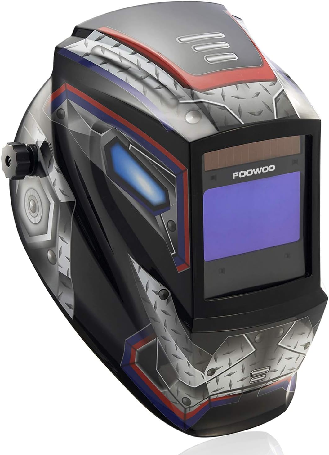 Large Viewing Screen 3.9"X2.4" True Color Solar Power Auto Darkening Welding Helmet, 4 Arc Sensor Wide Shade 4/5-9/9-13 for TIG MIG Arc Weld Grinding Welder Mask Robot Design