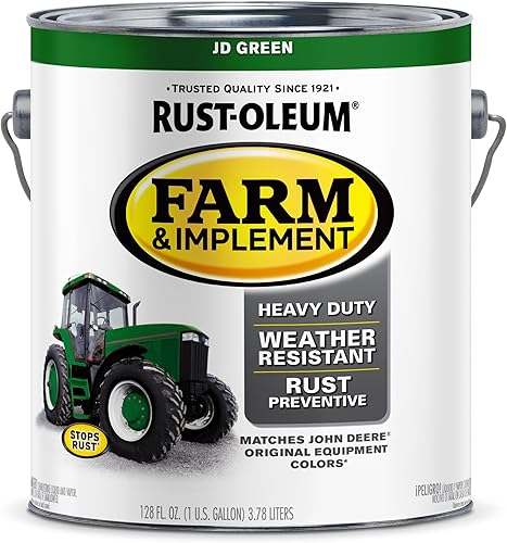 Vista 290 de Rust-Oleum Farm & Implement 280165-2PK - Pintura esmaltada, galón, negro brillante, paquete de 2