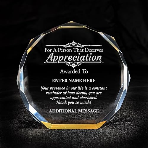 Miniatura 57 de Premio de agradecimiento personalizado grabado con láser, diseño grabado con láser, agradecimiento, añade tu propio texto, incluye caja de regalo