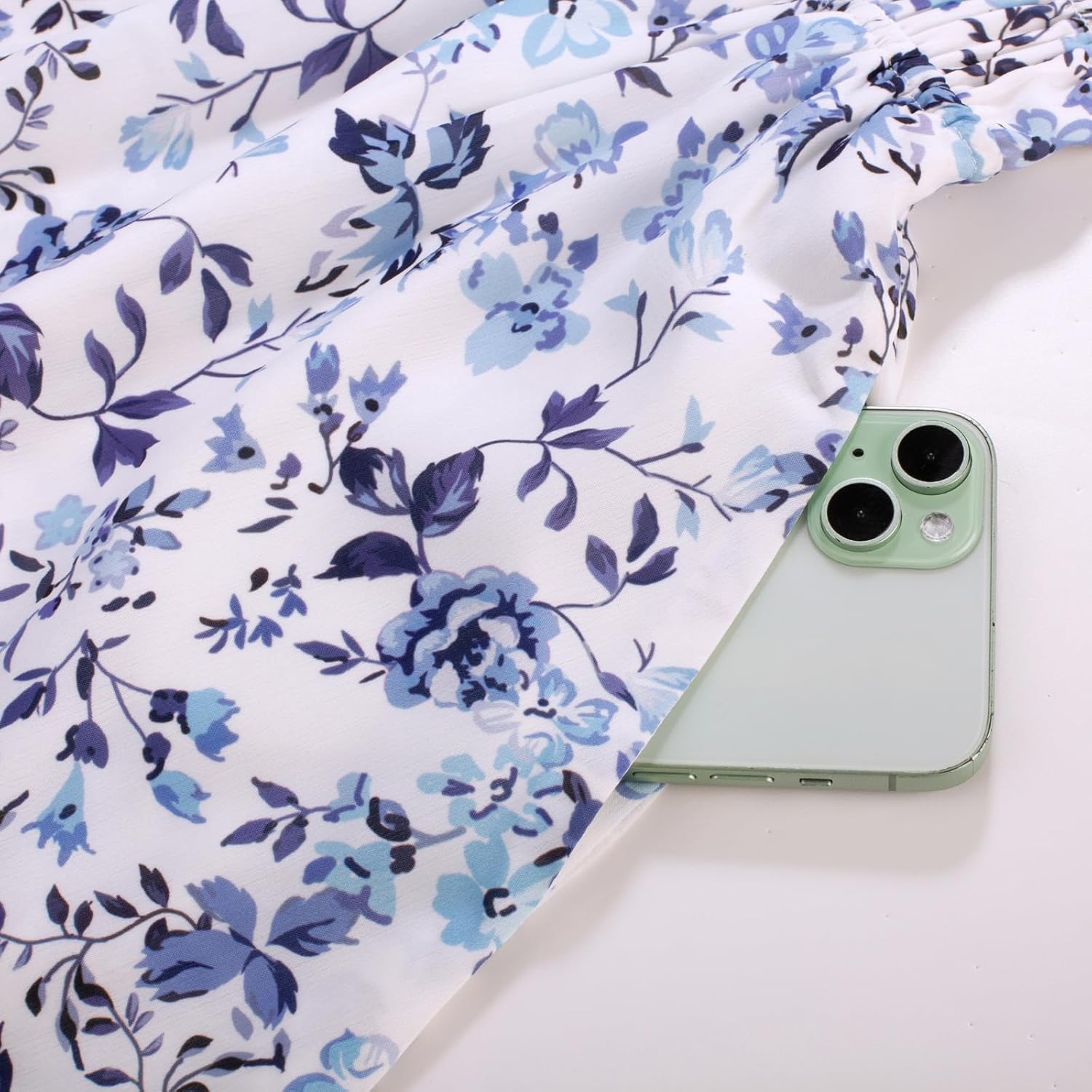 Scarlet Darkness Women's Off The Shoulder Summer Dress Floral Puff Sleeve Renaissance Dresses - Image 4