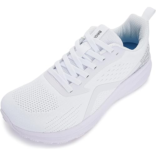 BRONAX Men's Wide Cushioned Supportive Road Running Shoes | Wide Toe Box | Rubber Outsole