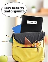 Vista 6 de SUNEE Carpetas de 2 bolsillos (paquete de 12 unidades, color negro) carpetas de plástico resistentes con bolsillos, se adaptan a papel tamaño carta