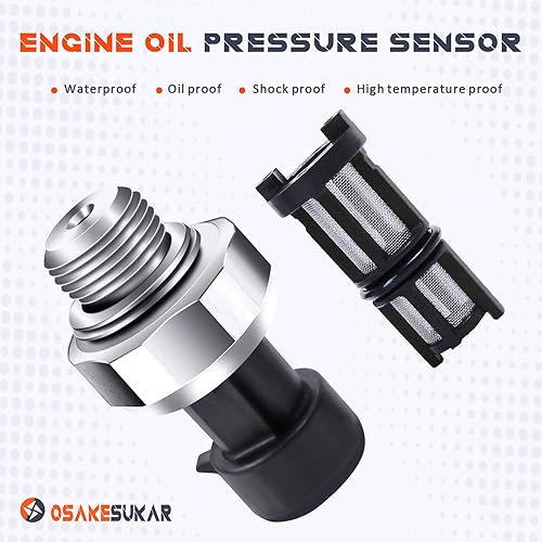 Miniatura 7 de Sensor de presión de aceite de motor compatible con Chevy Silverado 1500 2500 3500 2003-2008, Suburban, Yukon, Avalanche, Impala, Tahoe, GMC,