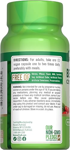 Miniatura 7 de Nature's Truth Berberina con complejo de canela de Ceilán | 2,000 mg | 50 cápsulas veganas | Suplemento vegano, sin OMG y sin gluten