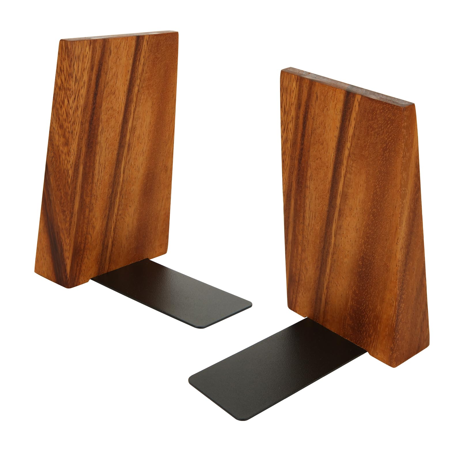 CYEER 2 Piezas sujetalibros de Madera, sujetalibros Decorativos de Madera para Libros Pesados, sujetalibros Vintage más Grueso y más Estable para su Uso en el Estudio, en la librería, en el café
