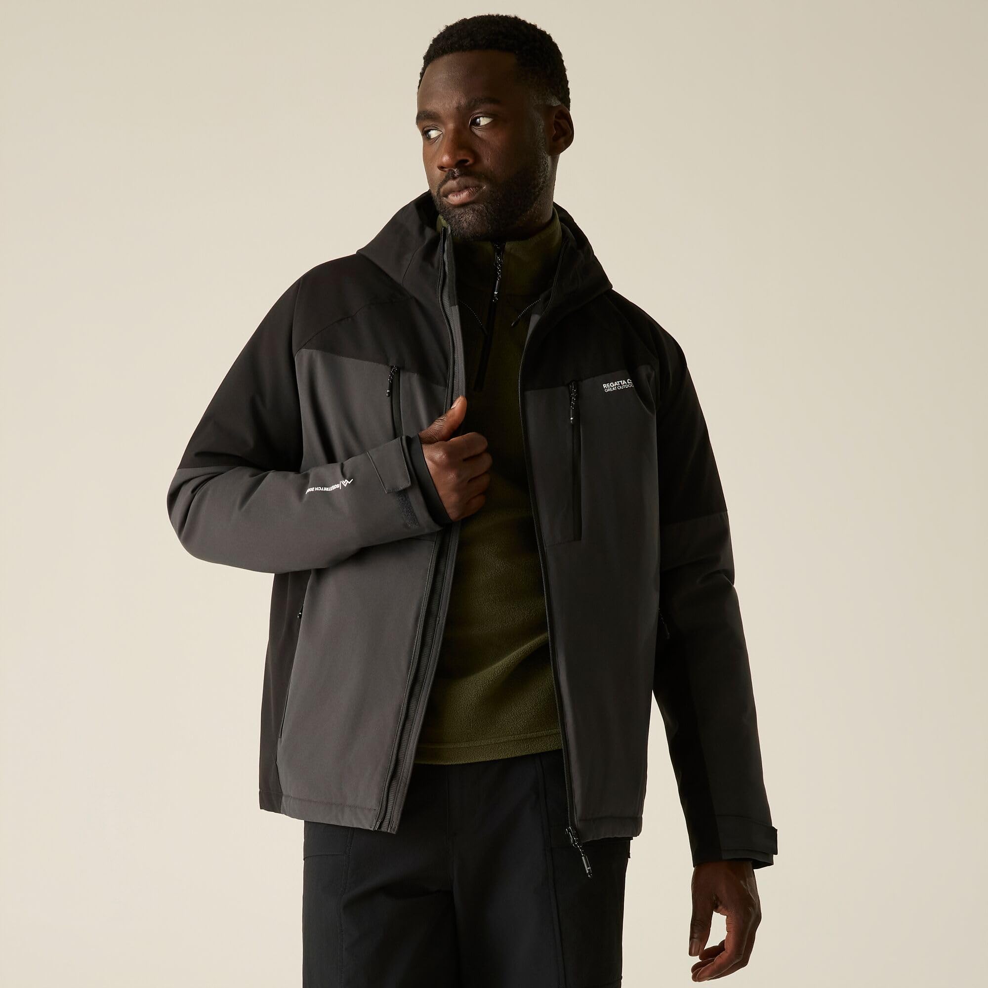 Regatta Mens Highton Stretch Padded Jacket Waterproof Insulated Walking Coat