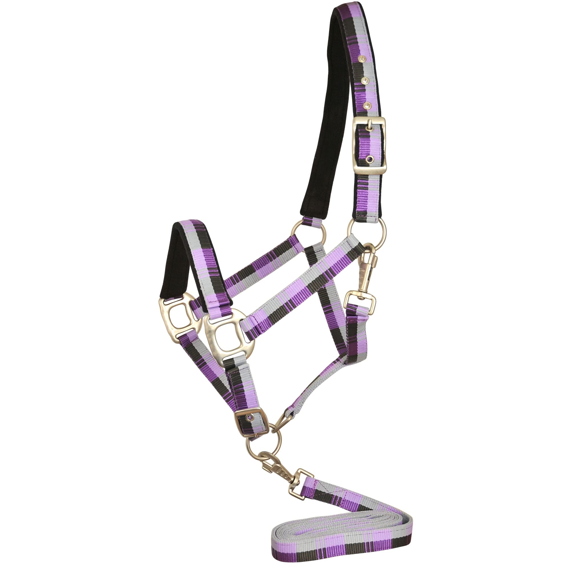 Gatsby Terra Fleece Nylon Halter Horse Lilac/Silve