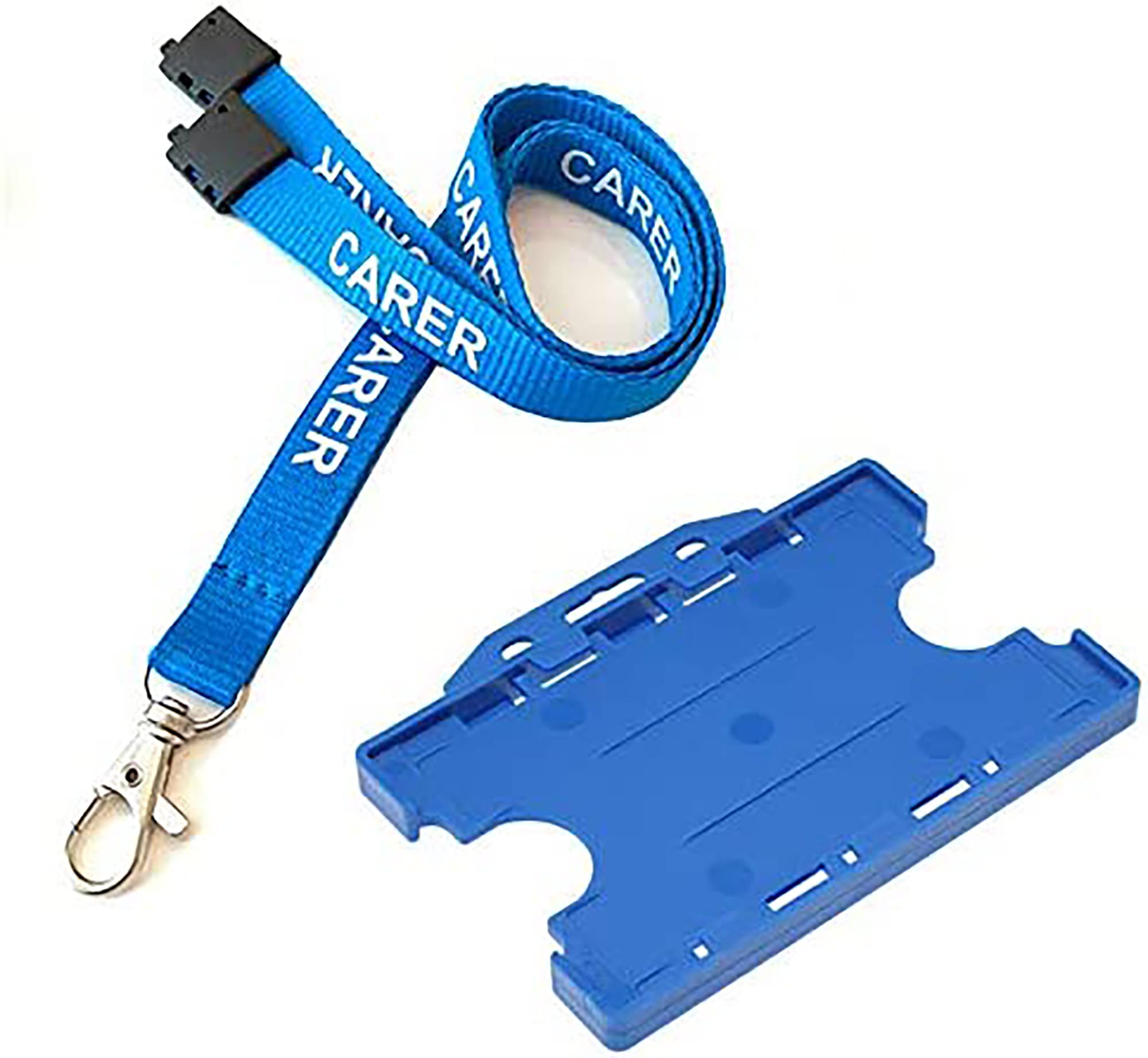 PCL Media ltd Carer Printed Lanyards With Safety Breakaway Clip With Double Sided ID Card Holder