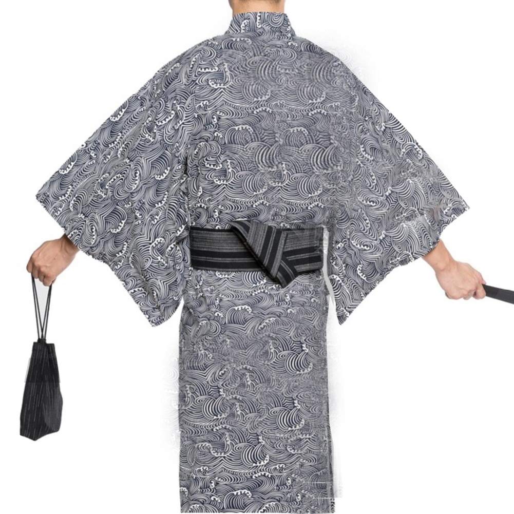 Herren japanischer Yukata japanischer Kimono Home Robe Pyjamas Morgenmantel Gr??e L-C10