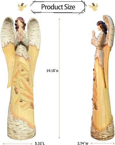 Miniatura 5 de 14inch Angel Figurines, Angel Statues for Home Decor, Exquisitely Carved Angel Collectibles, Beautiful Angel Statues and Collectibles, Resin Angel